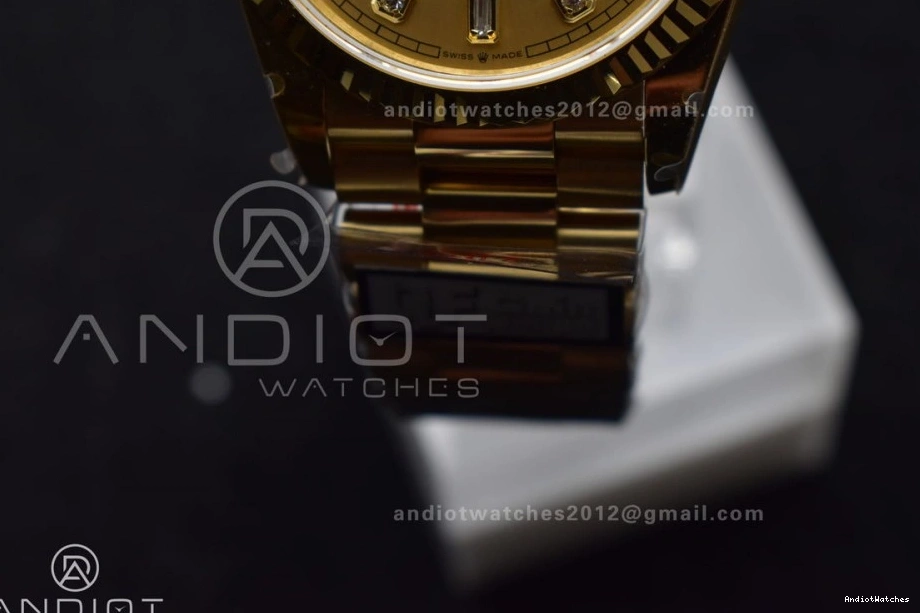 Edition Diamond vr3255 President (Gain with Square DayDate V5 36 Best Steel 695 Weight) on Bracelet QF Gold YG 904L ZipUp Dial 0327